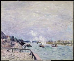 La Senna a Grenelle, tempo umido, 1878