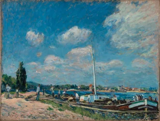 Scarico delle chiatte a Billancourt, 1877