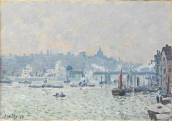 Veduta del Tamigi: Ponte di Charing Cross, 1874