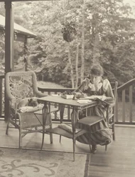 Sul portico, Oaklawn, Lake George