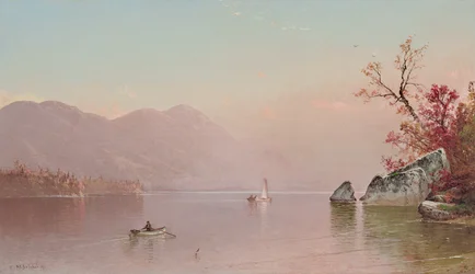 Nebbia autunnale, Lago George