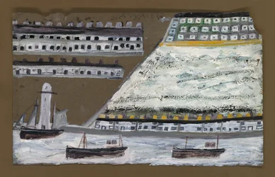 Navi e faro, case