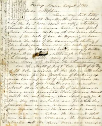 Lettera [di Alfred Warner] a Stephen, 3 agosto 1861