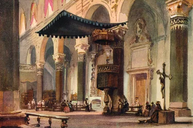 Interno della Cattedrale, San Remo, c1870