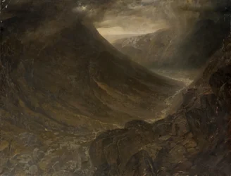 Wasdale Head dal passo di Styhead, Cumbria, c.1854