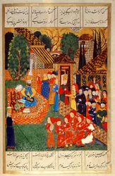 Un ufficiale giannizzero che recluta devsirme per il sultano Solimano I (1495-1566), dal 