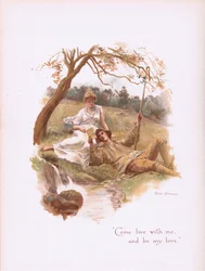 Vieni a vivere con me e sii il mio amore, da Some Old Love Songs pubblicato da Hildesheimer & Faulkner, 1892