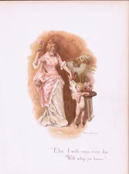 Io con le rose ogni giorno, ti frusterò via., da Some Old Love Songs pubblicato da Hildesheimer & Faulkner, 1892