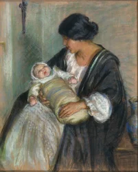 Madre e bambino che piange