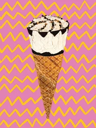 Conetto gelato in stile Pop Art