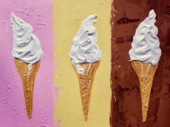 Tris di gelati morbidi