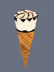 Cono al cioccolato e vaniglia