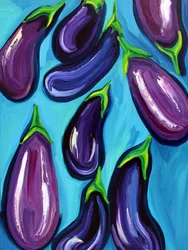 Melanzane viola brillante