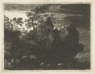 Grande formazione rocciosa presso il fiume