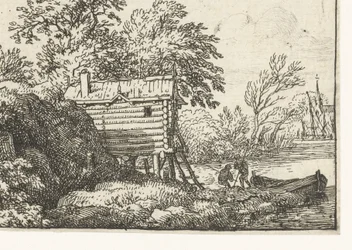 Paesaggio con capanna di pescatori