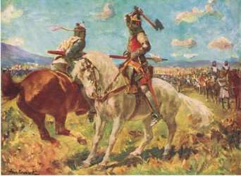 Il combattimento tra Re Roberto I di Scozia e Sir Henry de Bohun a Bannockburn