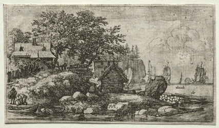 Otto paesaggi (H.57-64): Paesaggio con due barche vuote