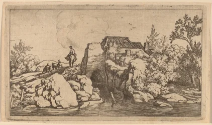 Cavaliere su un Ponte di Pietra
