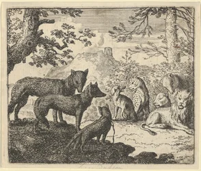 I genitori di Renard chiedono di ritirarsi dalla corte, da "Renard la Volpe" di Hendrick van Alcmar