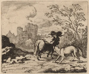 Reynard chiede al montone di consegnare un documento, probabilmente c. 1645-1656