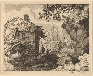 Capanna di paglia vista da dietro, probabilmente c. 1645-1656