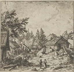 Il villaggio sul terreno montuoso