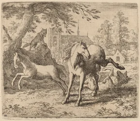 La giumenta e il lupo, probabilmente c. 1645-1656
