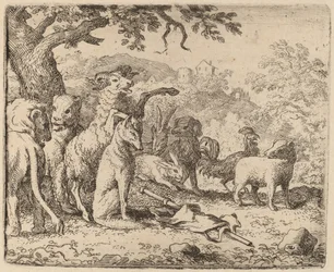 Il montone benedice Reynard, probabilmente c. 1645-1656