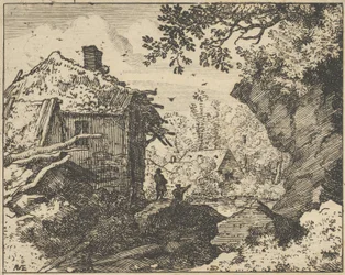 La capanna di paglia vista da dietro