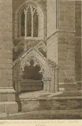 Cattedrale di Lichfield - Transetto sud: disegno in seppia rossa, 9 settembre 1842