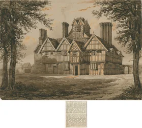 West Bromwich - "The Oaks": incisione, nd [?19th cent]