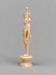 Pedone bianco, pezzo degli scacchi, India, circa 1820