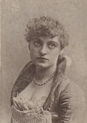 Charlotte Tittell, dalla serie Actresses N67 promuovendo Virginia Brights Cigarettes, ca. 1888