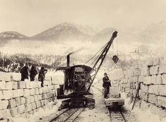 Costruzione dei tunnel di Worcheiner, iniziata nel 1897. foto 1905
