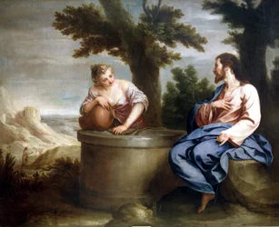 Gesù e la Samaritana, XVII secolo (olio su tela)