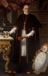 Ritratto barocco del cardinale Gaspar de Molina y Oviedo - Alonso Miguel de Tovar