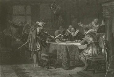 Henry Hudson riceve la sua commissione dalla Compagnia Olandese delle Indie Orientali (1609)