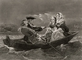 Lady Harriet Ackland in viaggio per visitare il campo del Generale Gates, da 