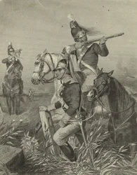 Cavalleria di Lee in schermaglia alla Battaglia di Guilford, 1858