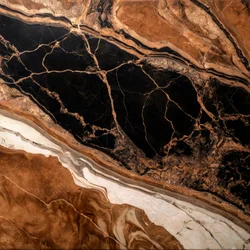 Flusso di marmo nero e oro