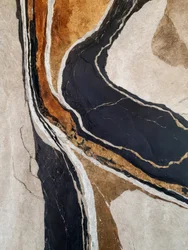 Flusso marmoreo nero e oro