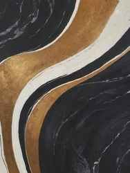 Volute di marmo nero e oro