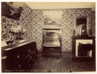 Assassinio di Madame Leprince ... Veduta della camera da letto