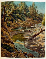 Illustrazione di Dinet da "Miraggi" Scene di vita araba. 1906. Mirages, Scenes De La Vie Arab è stato illustrato da Etienne Dinet con il commento di Silman Ben Ibrahim Bamer. Nasreddine Dinet, nato con il nome di Alphonse-Etienne Dinet (1861-1929), è stato