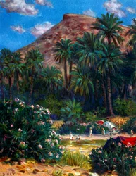Oasi di Nasreddine Dinet (Alphonse-Étienne Dinet). 1861 - 1929. Un pittore orientalista francese, 1918