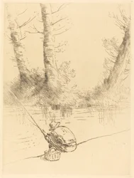 Pescatore con la lenza