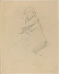 Nudo femminile seduto