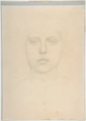 Studio di testa di ragazza