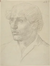 Studio di testa di uomo