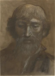 Testa di un uomo, faccia piena
